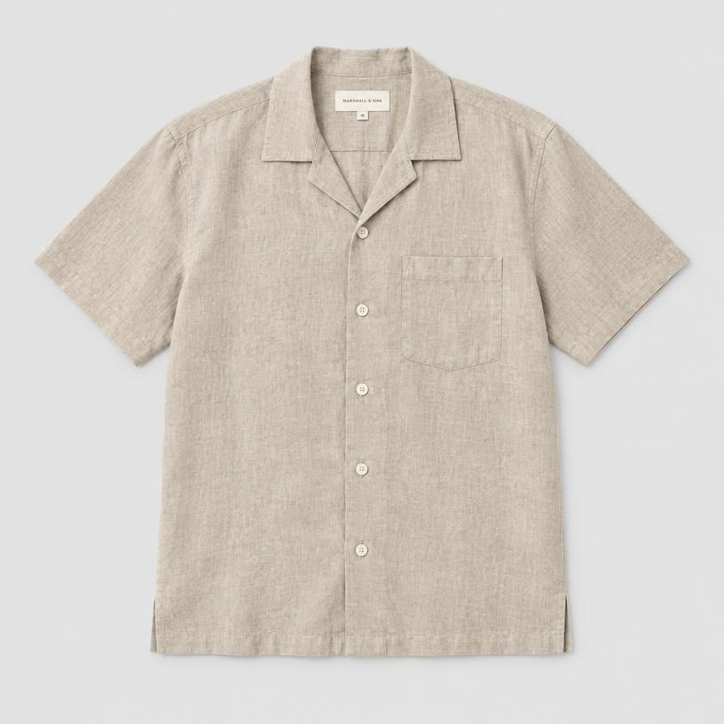Linen Camp Collar Shirt