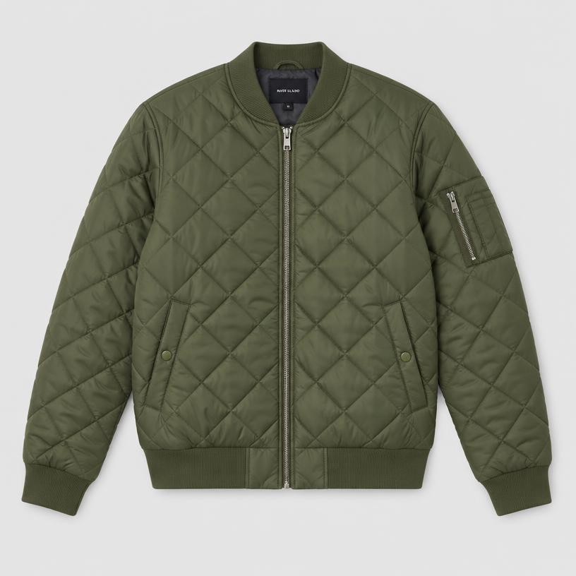 Quilted Bomber Jacket